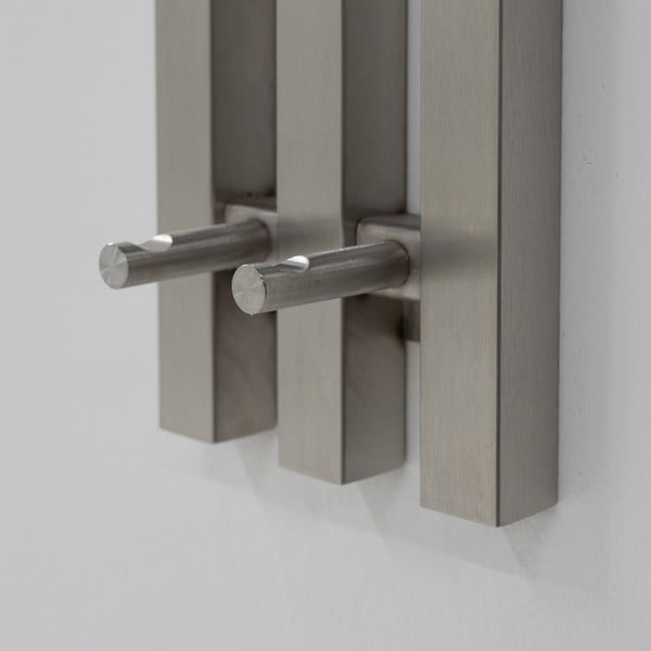 Metalowy wieszak ścienny w kolorze srebra 65 cm Senza – Spinder Design-image-4