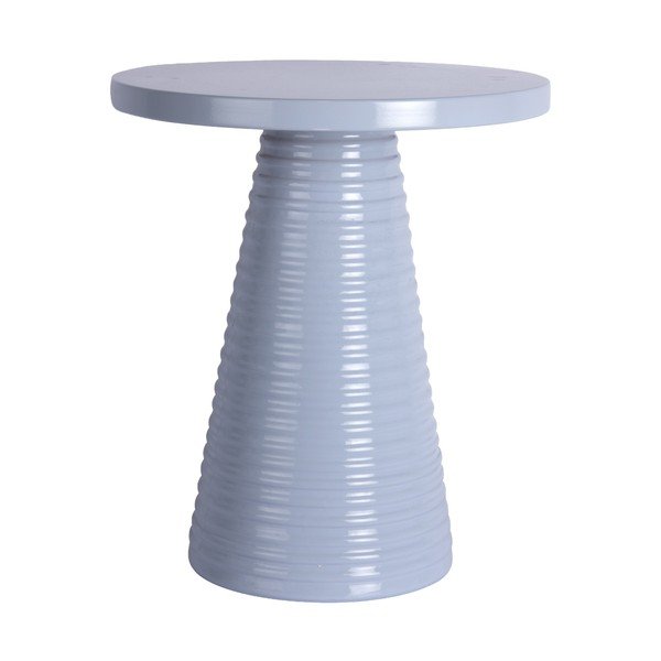 Metalowy okrągły stolik ø 40 cm Catania Ribbed – Leitmotiv