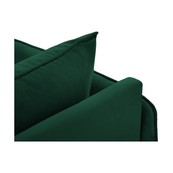 Ciemnozielony aksamitny szezlong (lewostronny) Vienna – Cosmopolitan Design-image-1