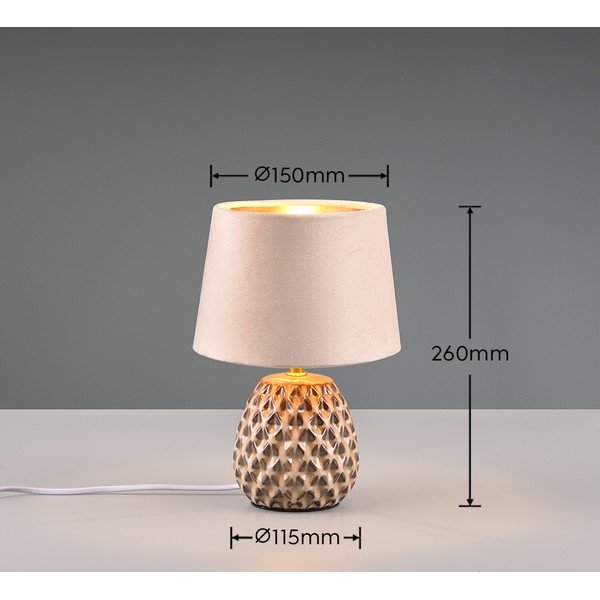 Beżowa lampa stołowa (wys. 27 cm) Ariana – Reality-image-4