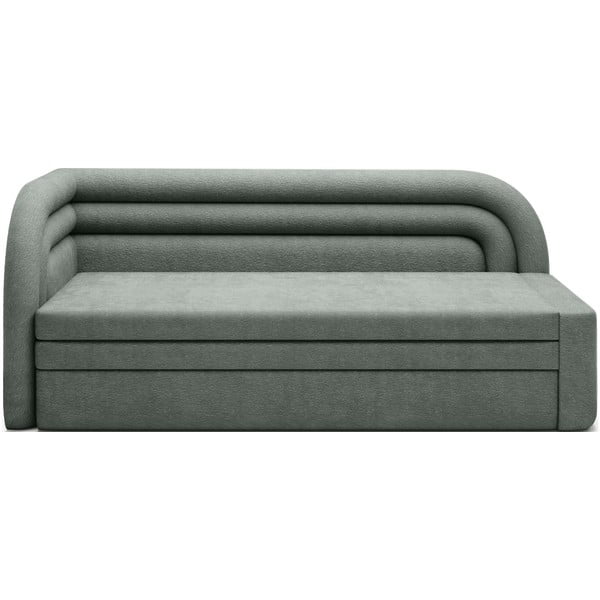 Zielona rozkładana/ze schowkiem sofa z tkaniny szenilowej lewostronna 223 cm Fabillo – ELTAP