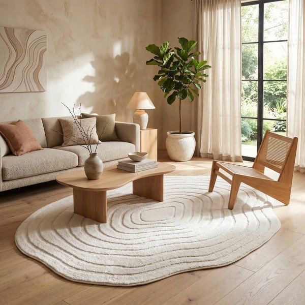 Kremowy dywan 160x230 cm Pebble – ESTE-image-1