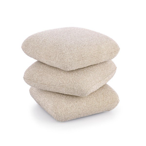 Beżowy puf z materiału bouclé Antara – Bizzotto-image-2