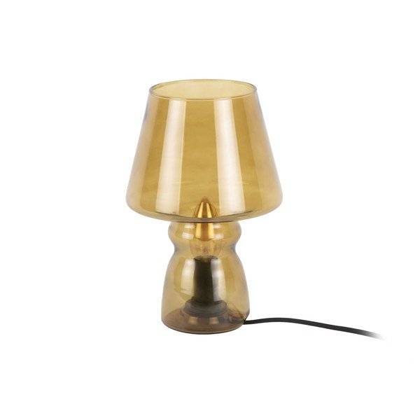 Musztardowa szklana lampa stołowa Leitmotiv Glass, wys. 25 cm-image-2