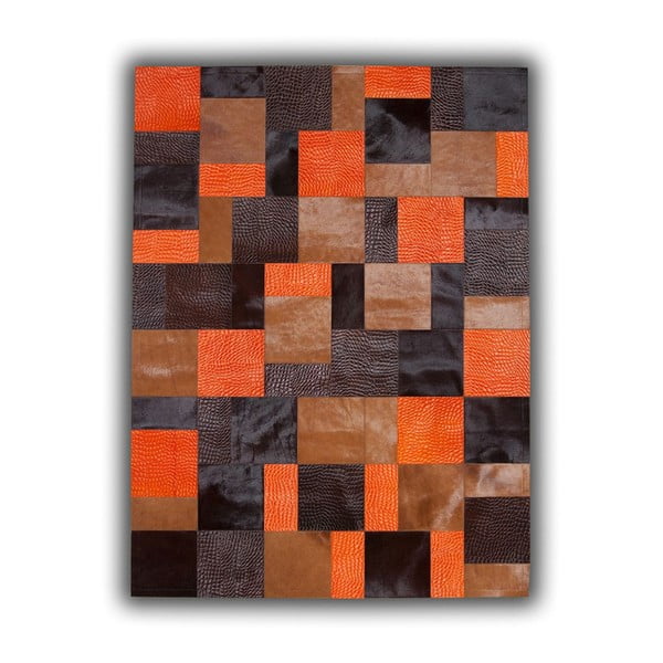 Dywan skórzany Orange Rivoli, 150x210 cm