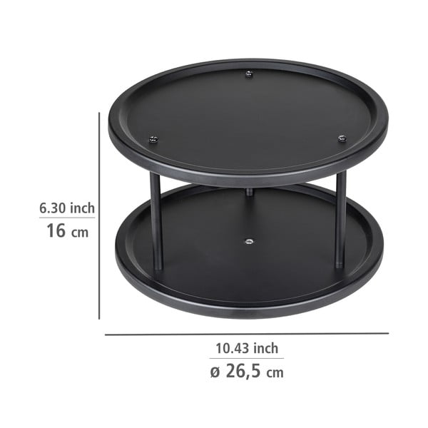 Czarny organizer na przyprawy Wenko Lazy Susan-image-3