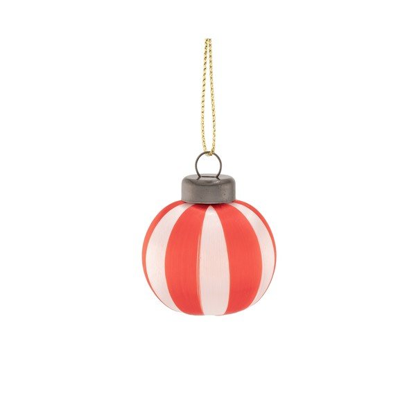 Tekstylne bombki zestaw 6 szt. 12 cm Yarn Stripe – Sass & Belle-image-1