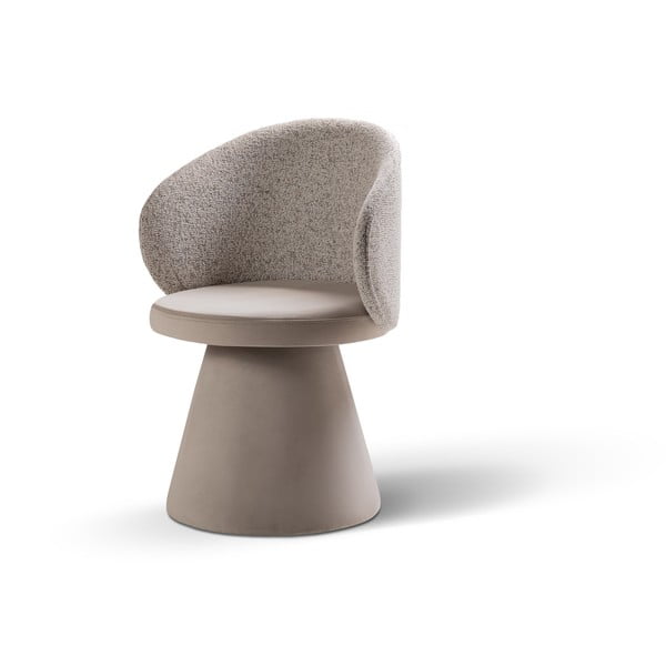 Beżowy aksamitny fotel Inez – Micadoni -image-2