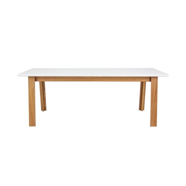 Biały stół rozkładany z nogami z drewna dębowego Tenzo Profil-image-3