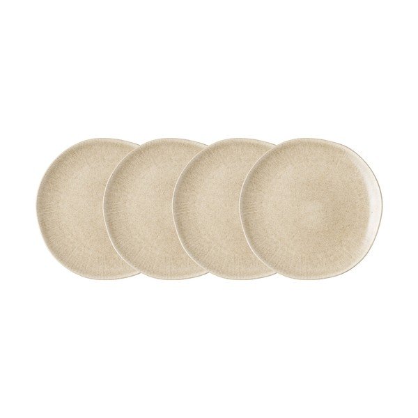 Szarobeżowe kamionkowe talerze zestaw 4 szt. ø 21 cm Viola – House Nordic