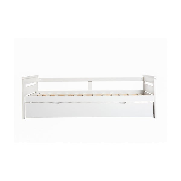 Biała rozkładane łóżko Marckeric Romantica, 90x190 cm