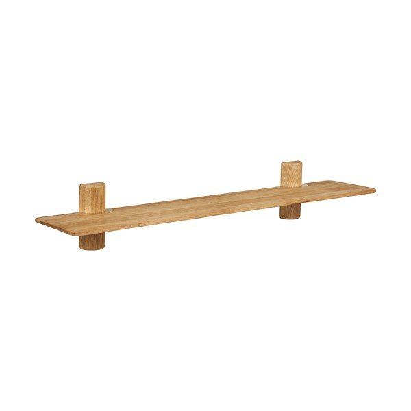 Półka z litego drewna dębowego w jasnym naturalnym kolorze 110 cm Calcata – House Nordic