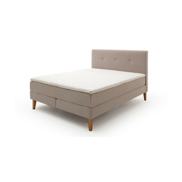 Beżowe łóżko boxspring 160x200 cm Stockholm – Meise Möbel