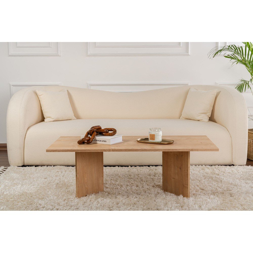 Stolik w dekorze dębu w naturalnym kolorze 60x119 cm Sabin – Kalune Design (zdjęcie 3)