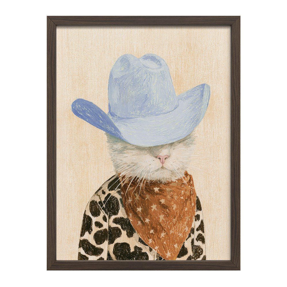 Obraz drukowany z ramą w zestawie 30x40 cm Howdy Cat – Styler