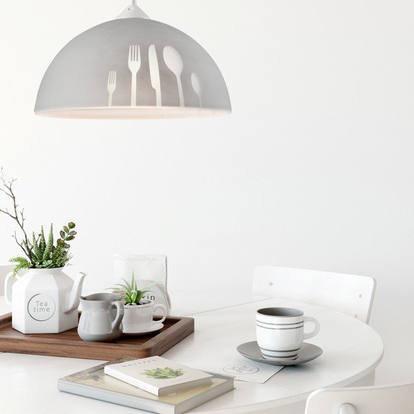 Szara lampa wisząca ze szklanym kloszem ø 30 cm Apetite – LAMKUR-image-1