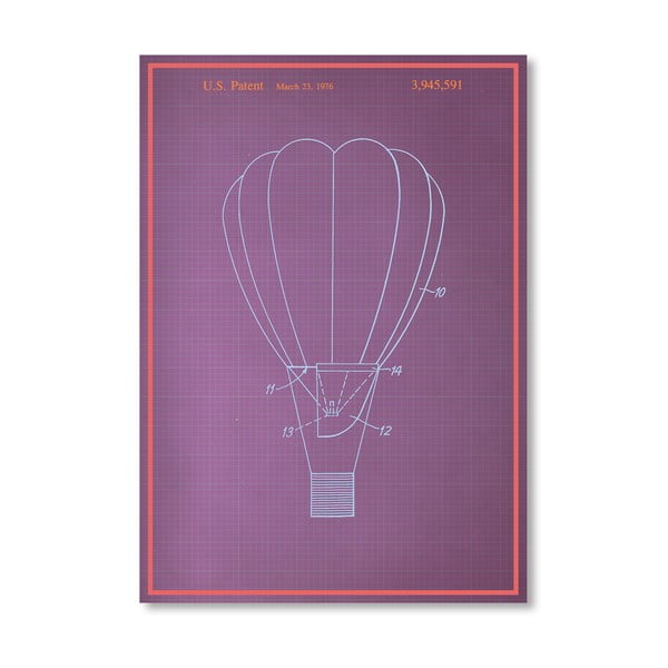 Plakat Hot Air Baloon, 30x42 cm