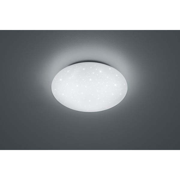 Biała okrągła lampa sufitowa LED Reality Putz, średnica 27 cm-image-1