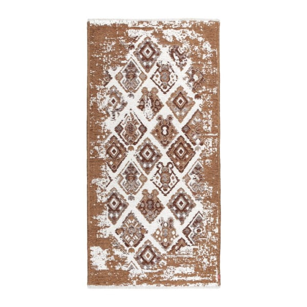 Brązowo-beżowy dywan dwustronny Halimod, 77x150 cm