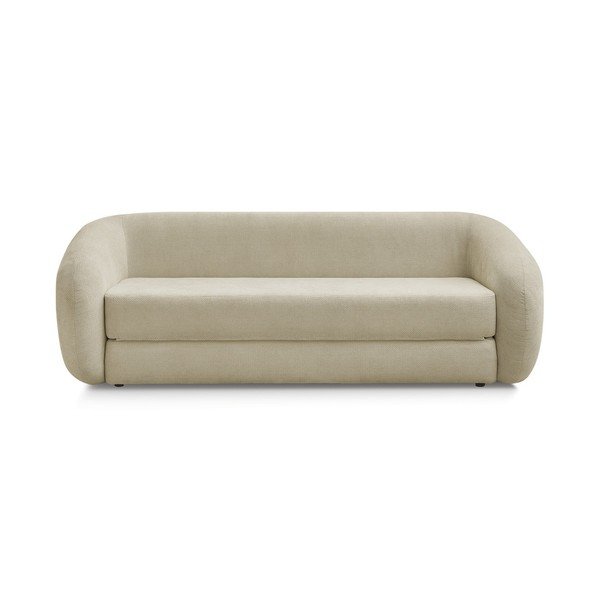 Szarobrązowa rozkładana sofa z tkaniny szenilowej 228 cm Neyo – Bobochic Paris
