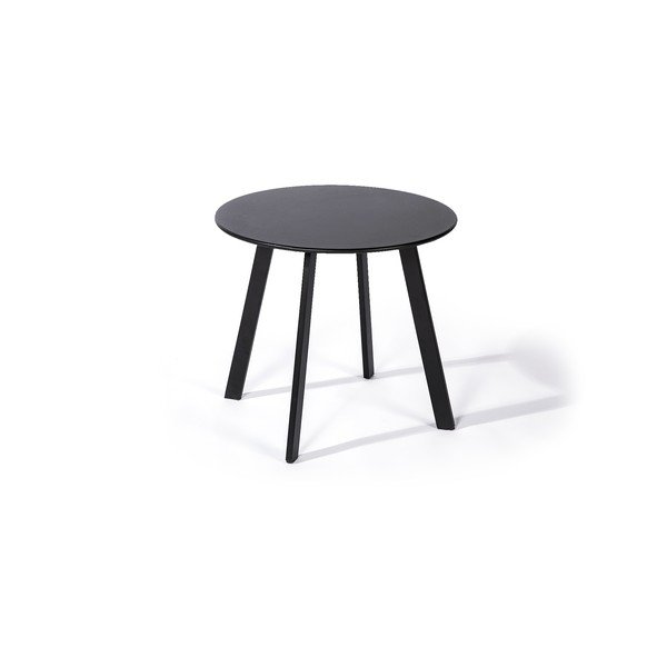 Czarny stół ogrodowy Le Bonom Full Steel, ø 50 cm-image-2