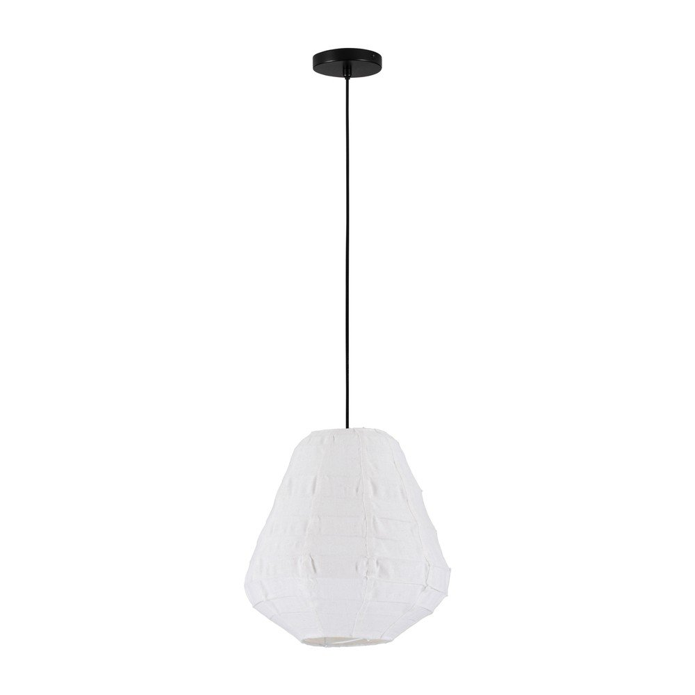 Biała lniana lampa wisząca ø 36 cm Linnet – Nova Luce