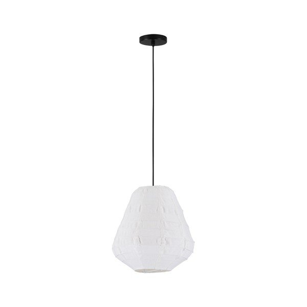 Biała lniana lampa wisząca ø 36 cm Linnet – Nova Luce