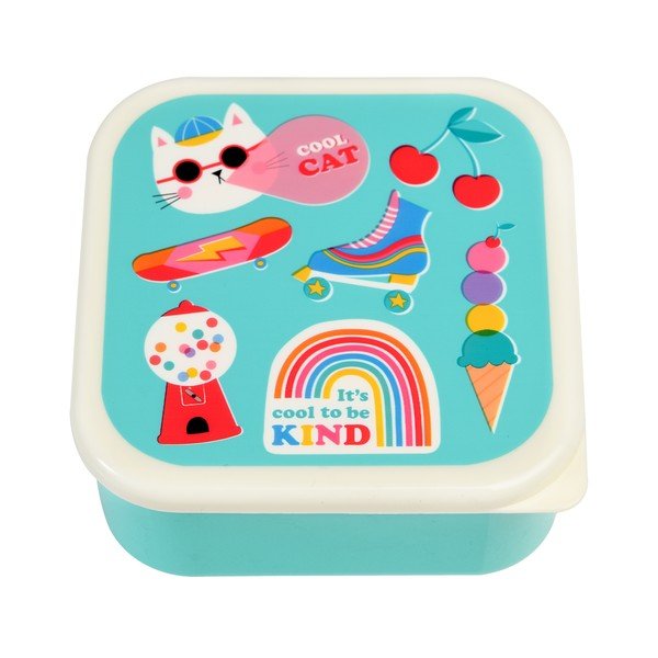 Turkusowe pojemniki śniadaniowe dla dzieci 3 szt. Top Banana – Rex London-image-2