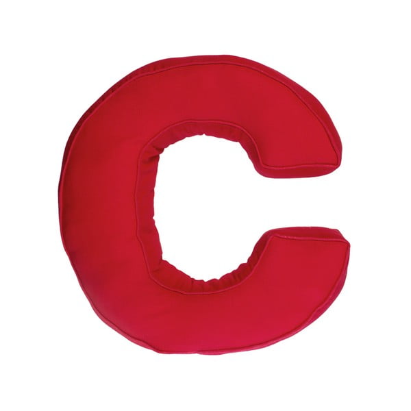 Poduszka w kształcie litery C, czerwona