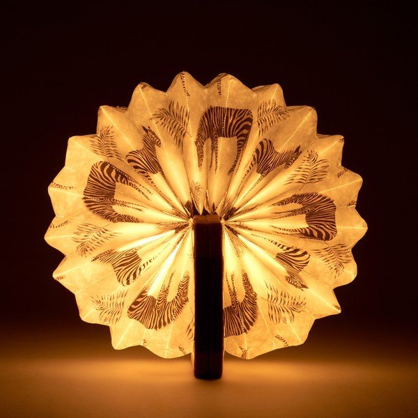 Ciemnobrązowa dekoracja świetlna na USB Velvet Accordion – Gingko-image-4