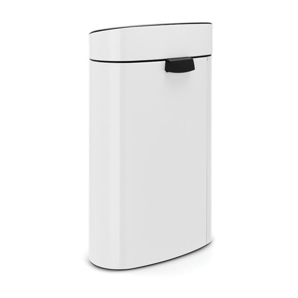 Biały stalowy kosz na śmieci otwierany na dotyk 40 l Touch Bin – Brabantia-image-3