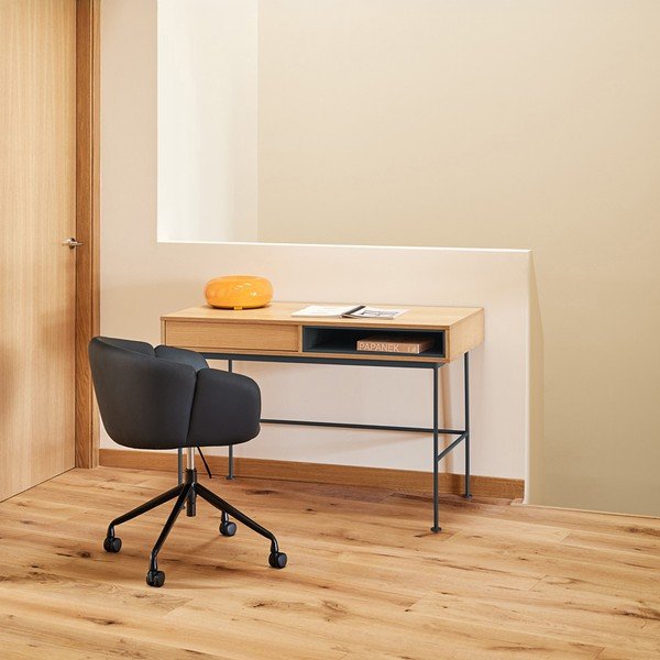 Biurko z blatem w dekorze dębu 60x120 cm Yoko – Teulat-image-1