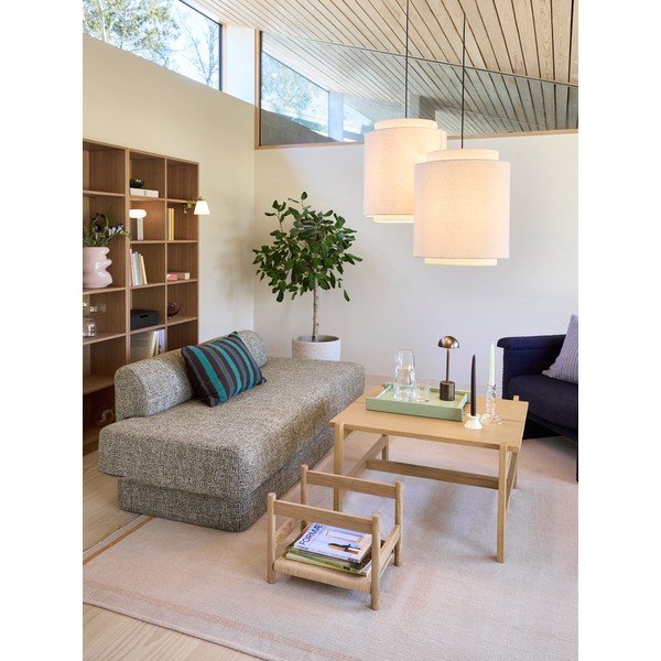 Kremowa tekstylna lampa wisząca ø60x48 cm Sable – Hübsch-image-1