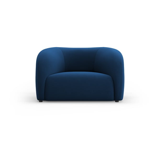 Niebieski aksamitny fotel Santi – Interieurs 86