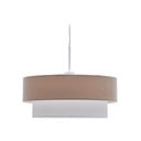 Biało-beżowa lampa wisząca z tekstylnym kloszem ø 40 cm Bianella – Kave Home