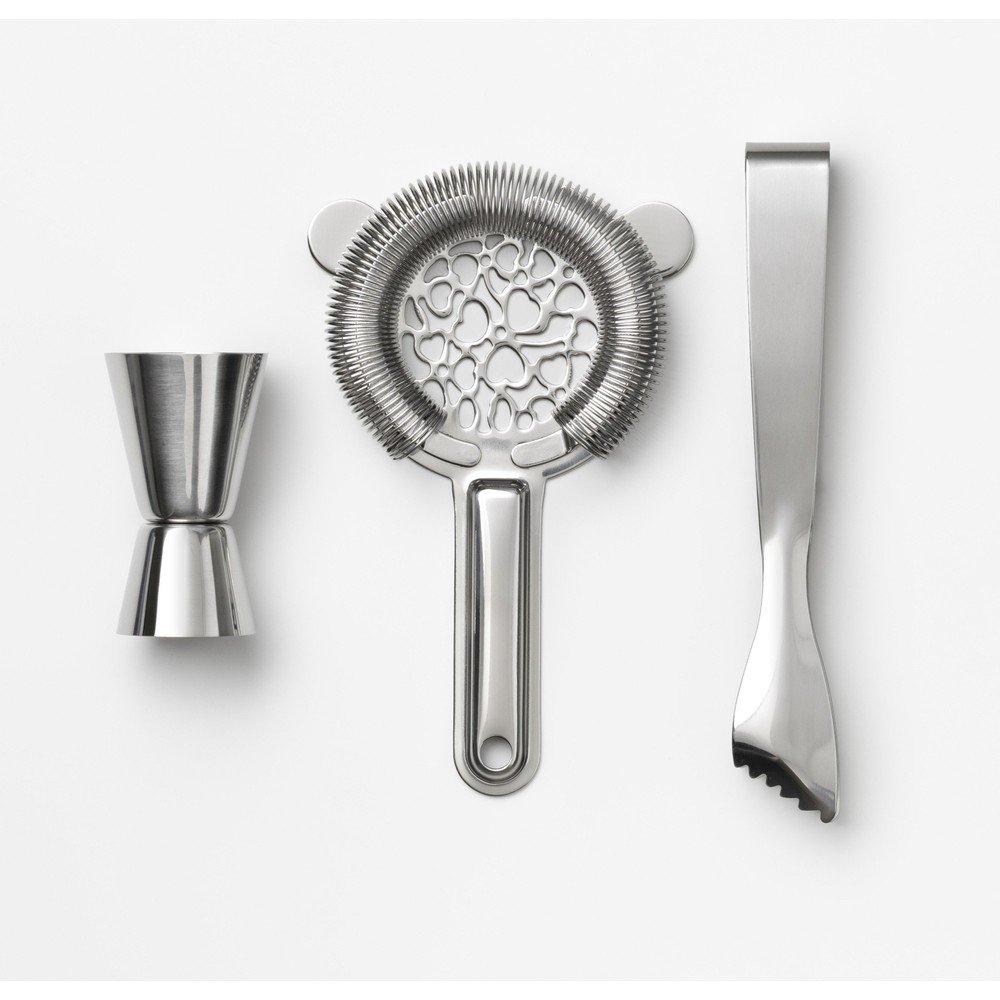 Stalowy zestaw barmański do drinków The Essentials - Cocktail Tools – Printworks
