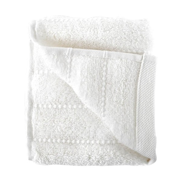 Biały ręcznik z czesanej bawełny Pierre, 30x50 cm