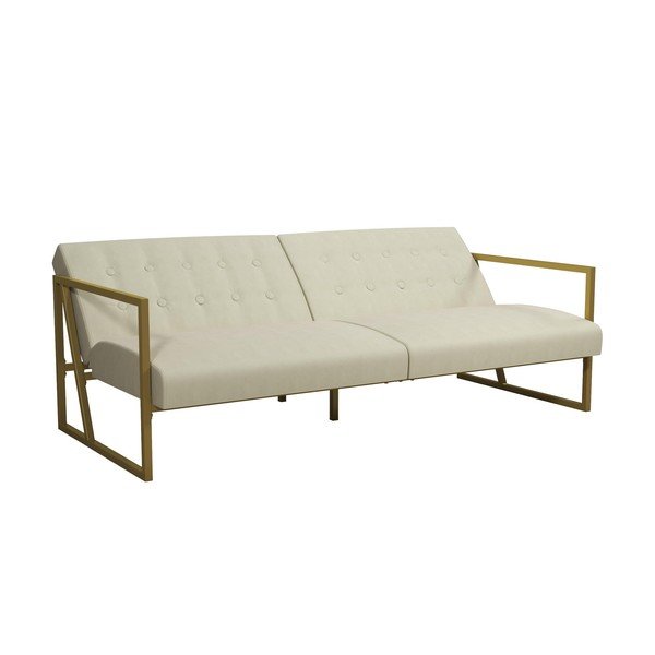 Beżowa aksamitna sofa 185 cm Lexington – Støraa-image-3