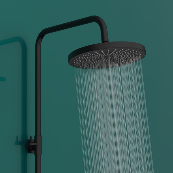 Czarny zestaw prysznicowy ze stali nierdzewnej 120 cm Soft Water – Wenko-image-1