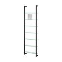 Czarna wielopoziomowa metalowa półka 46 cm Cubic – Spinder Design