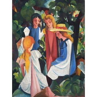 Reprodukcja obrazu Augusta Macke – Four Girls, 40x60 cm
