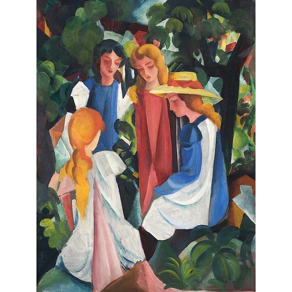 Reprodukcja obrazu Augusta Macke – Four Girls, 40x60 cm