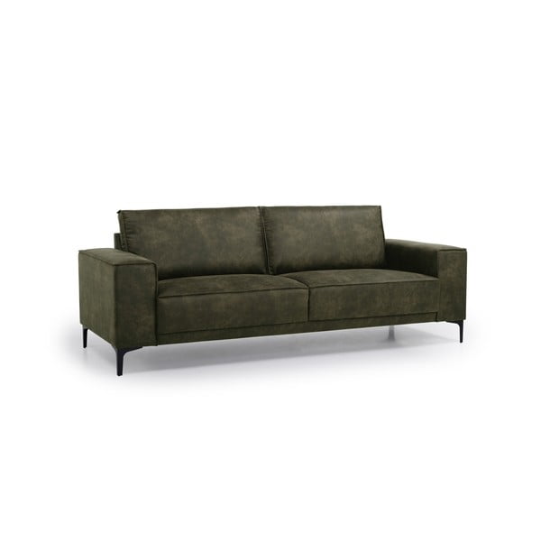 Zielona sofa z imitacji skóry 224 cm Copenhagen – Scandic-image-2