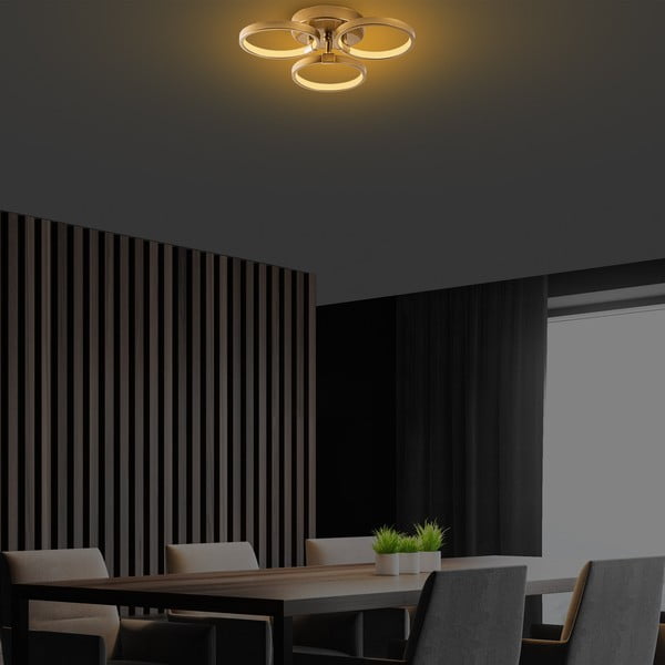Lampa sufitowa LED w kolorze złota ø 17 cm Halka – Opviq lights-image-4