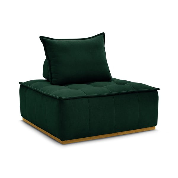 Ciemnozielony fotel z tkaniny szenilowej Elisa – Bobochic Paris
