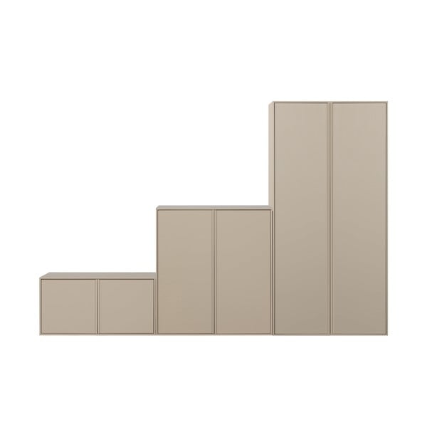 Kremowa szafa modułowa z litego drewna sosnowego 300x200 cm Daily – vtwonen