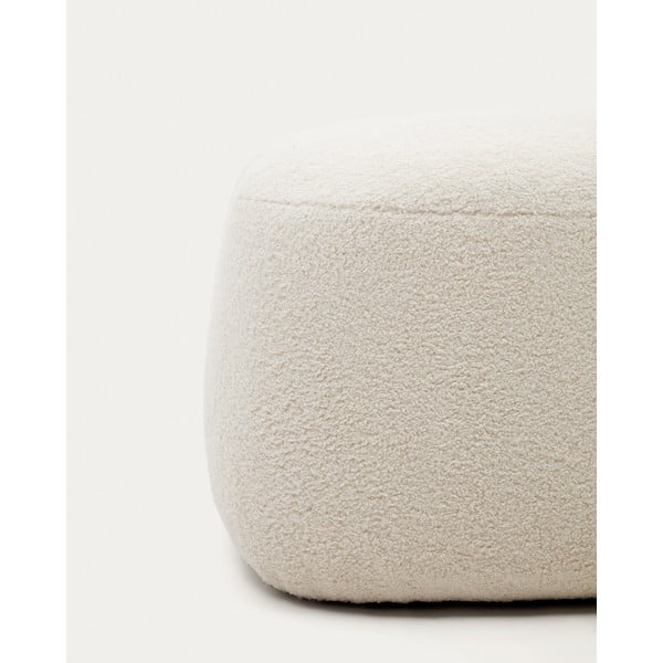 Kremowy puf z materiału bouclé Martina – Kave Home-image-3
