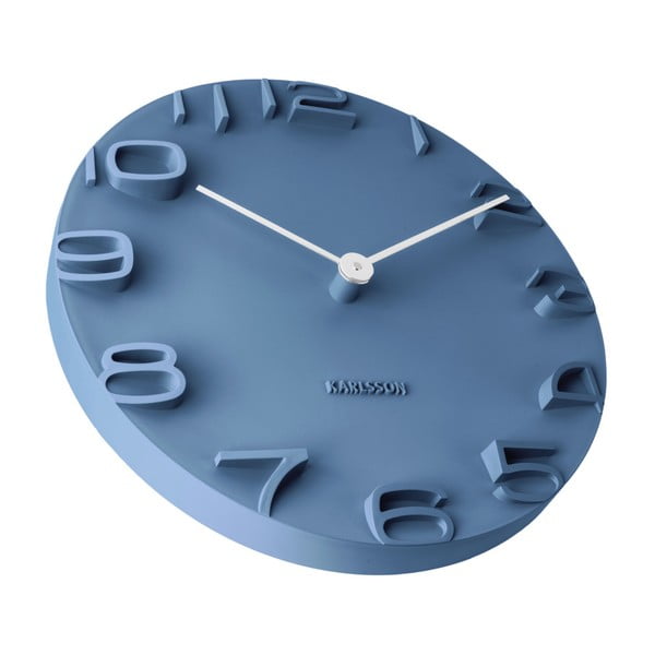 Niebieski zegar Karlsson On The Edge, Ø 42 cm