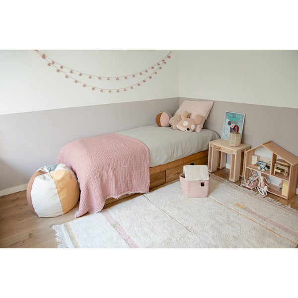 Różowo-kremowy bawełniany dywan tkany ręcznie odpowiedni do prania 140x200 cm Lanes Vintage Nude – Lorena Canals-image-3