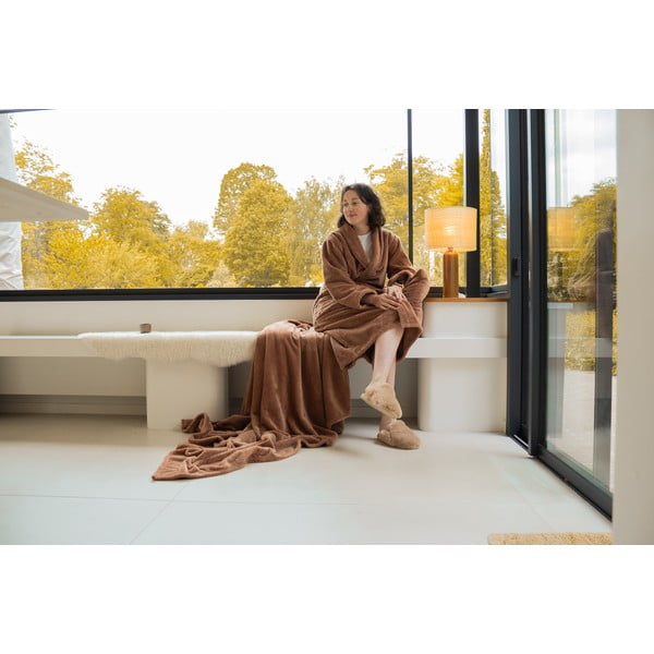 Brązowy koc z mikropluszu 150x200 cm Pippa – Tiseco Home Studio-image-2